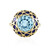 Anillo en plata con Topacio azul cielo