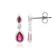 Boucles d'oreilles en argent et Rubis de Bemainty
