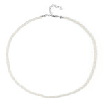 Weißer Topas-Silberhalskette