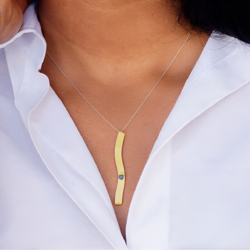 Tansanit-Silberanhänger (MONOSONO COLLECTION)