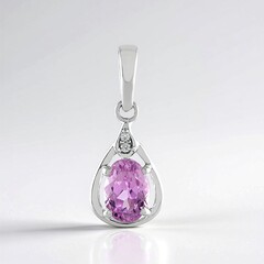 Ciondolo in argento con Kunzite