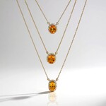 Collier en or et Saphir orange de Ban Ka Cha
