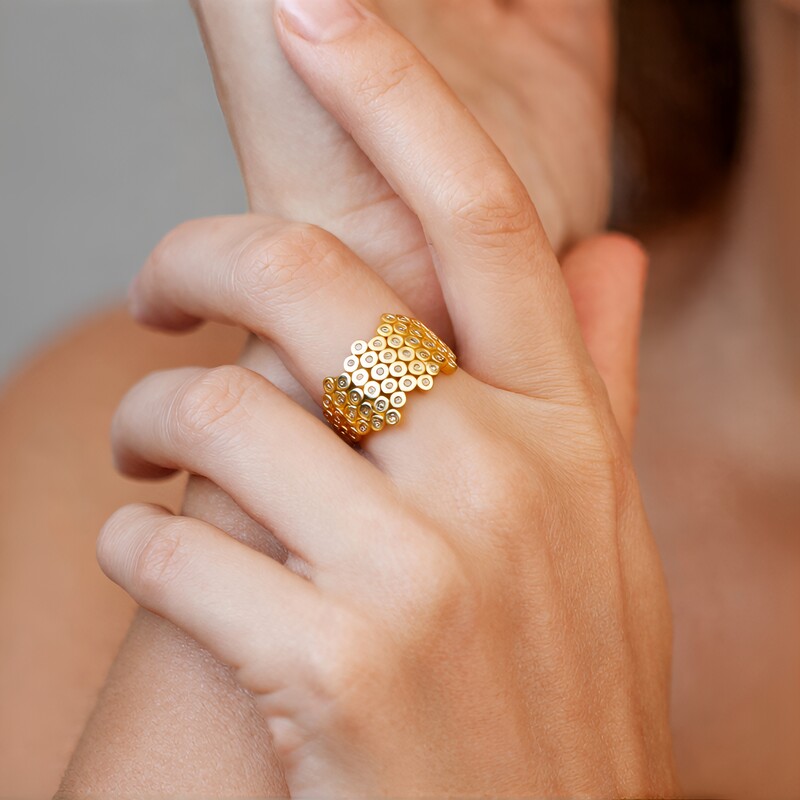 Zilveren ring met I2 Champagne Diamanten