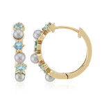 Pendientes en plata con Perla plateada Freshwater (TPC)