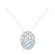 Collier en argent et Topaze bleu ciel