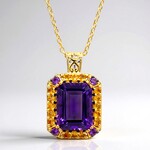 Collana in argento con Ametista (Gems en Vogue)