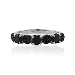 Bague en argent et Spinelle noir