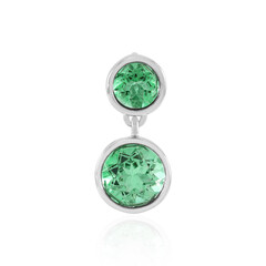 Colgante en plata con Cuarzo verde esmeralda (MONOSONO COLLECTION)