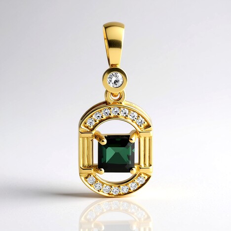 Pendentif en argent et Indicolite (Adela Silber)