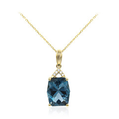 Collier en or et Topaze bleu de Londres