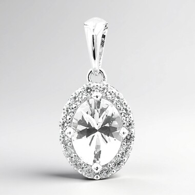 Ciondolo in argento con Danburite