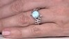 Zilveren ring met een larimar