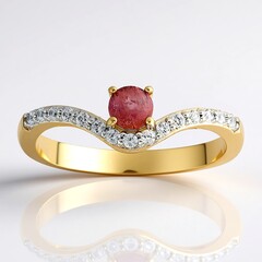 Anello in oro con Pezzottaite