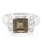 Rauchquarz-Silberring