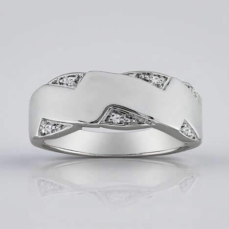 Anello in argento con Diamante SI1 (G) (Annette)