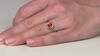 Anillo en plata con Cuarzo naranja
