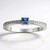 Bague en argent et Saphir bleu de Ceylan