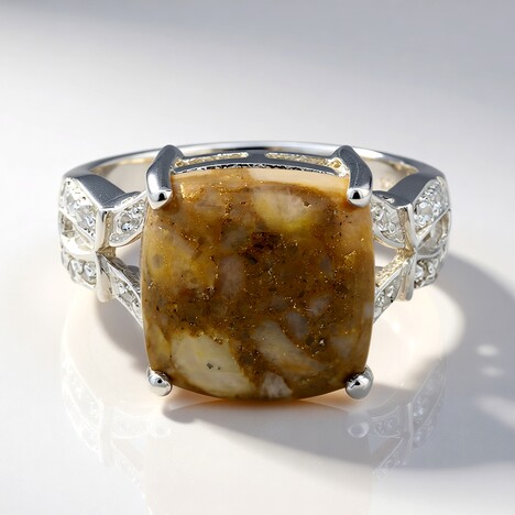 Anello in argento con Quarzo Dinosauro