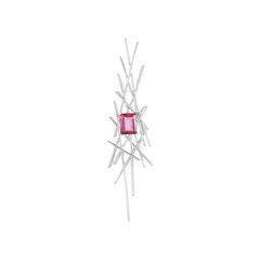 Ciondolo in argento con Topazio Rosa