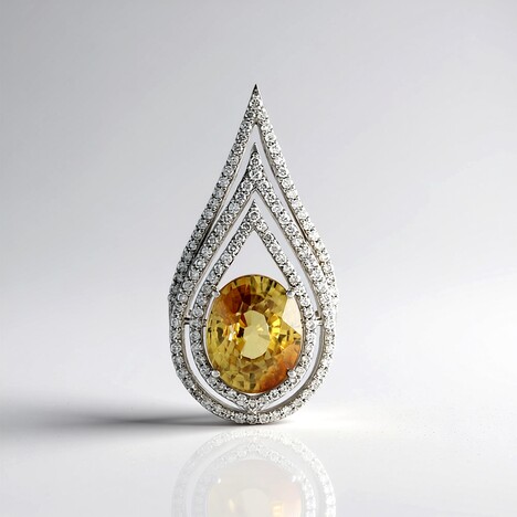 Ciondolo in oro con Zircone Giallo (de Melo)