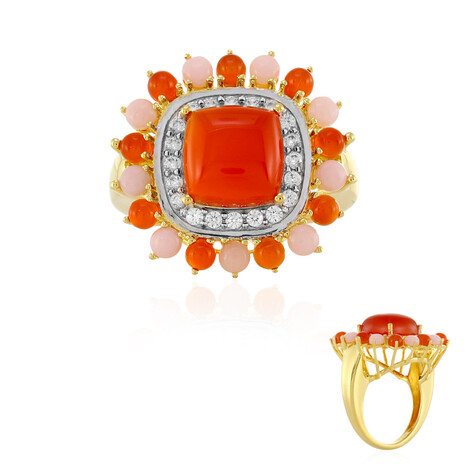 Anillo en plata con Cornalina