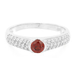 Mosambik-Granat-Silberring