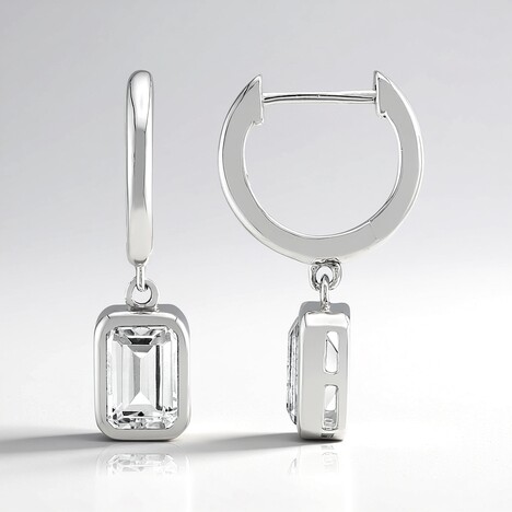 Orecchini in argento con Topazio Bianco
