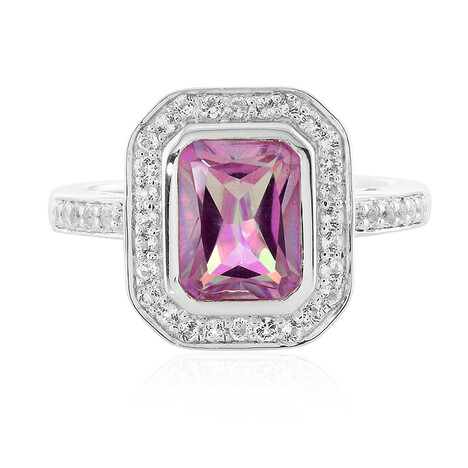 Anniversary Topaz Silver Ring