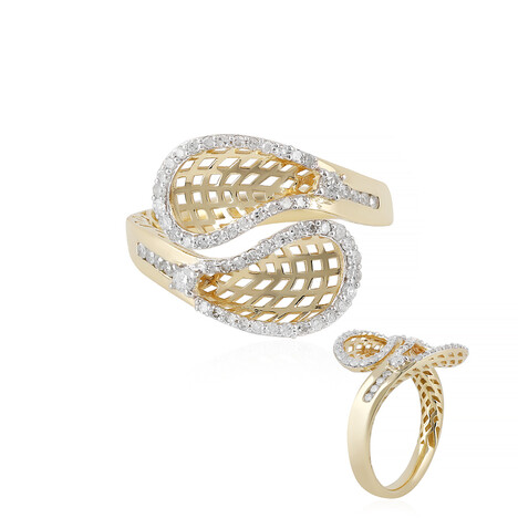 Gouden ring met I1 (I) Diamanten (Ornaments by de Melo)