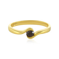 Zilveren ring met een I4 Rode DIamant