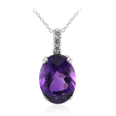 Marokkanischer Amethyst-Silberhalskette