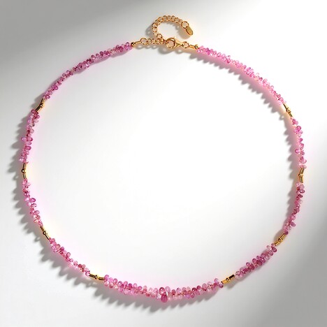 Collana in argento con Zaffiro Ceylon Rosa