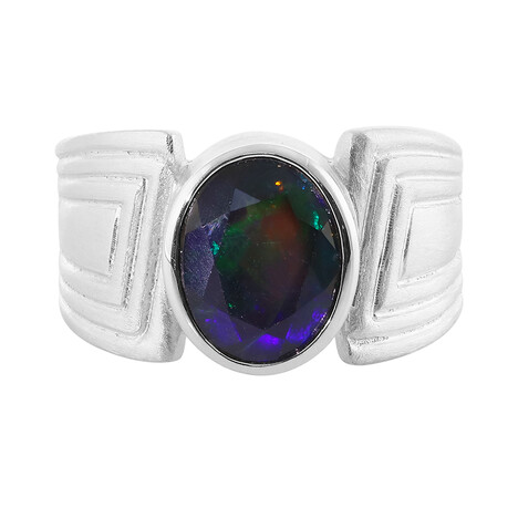 Zilveren ring met een Mezezo opaal (MONOSONO COLLECTION)