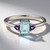 Bague en argent et Topaze bleu ciel