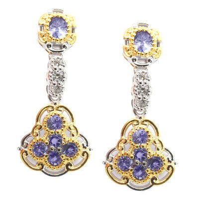 Pendientes en plata con Tanzanita (Gems en Vogue)