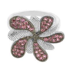 Anello in argento con Tormalina Rosa