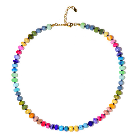 Edelstein-Silberhalskette