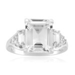 Weißer Quarz-Silberring