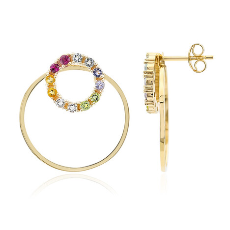 Edelstein-Silberohrringe