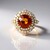 Anello in oro con Granato Essonite