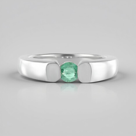 Anello in argento con Smeraldo Colombiano