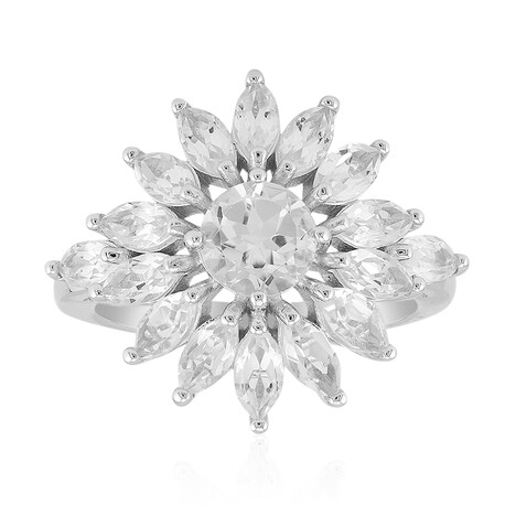 Anello in argento con Topazio Bianco