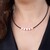 Collier en argent et Spinelle noir