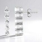 Orecchini in argento con Topazio Bianco