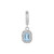 Brasilianischer Aquamarin-Silberanhänger
