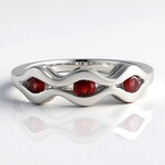 Anello in argento con Rubino Tanzania