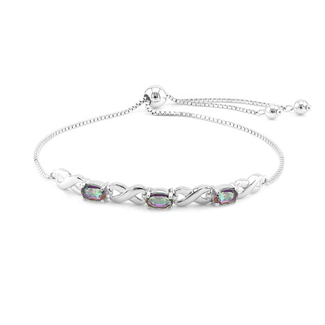 Mystik-Quarz-Silberarmband