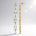 Orecchini in argento con Topazio Blu Cielo