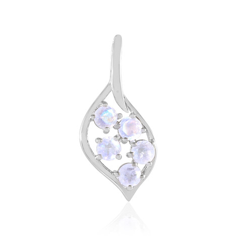 Regenbogen-Mondstein-Silberanhänger