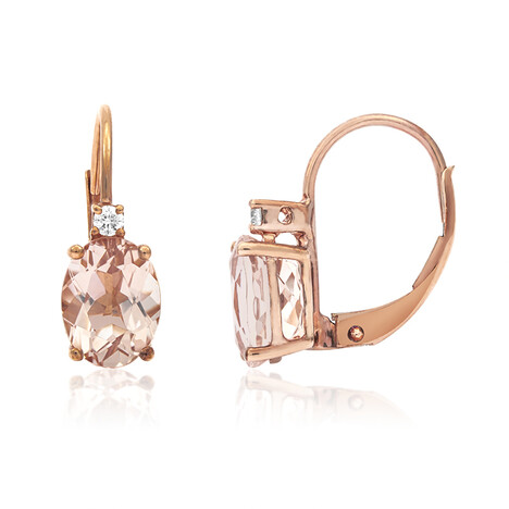 Orecchini in oro con Morganite AAA